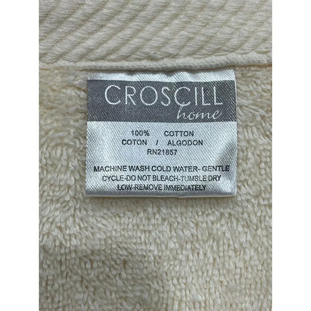 Croscill Burgundy Gold Hand Bath Towel Set Tassel Fringe Bead Damask Decorative
